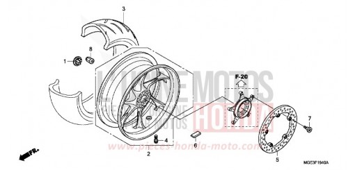 REAR WHEEL VFR1200FA de 2010
